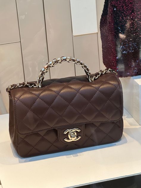 rich aesthetic brown bag purse chanel barbie cute womens bag purse must haves chocolate Chanel Brown Bag, Brown Chanel Bag, Chanel Core, Chanel Barbie, Purse Must Haves, Brown Chanel, Purse Chanel, Rich Aesthetic, Aesthetic Brown