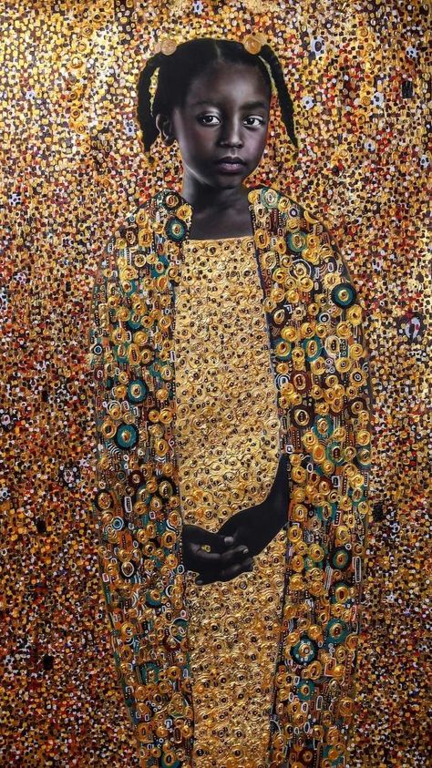 Klimt Paintings, Afrikaanse Kunst, Saatchi Gallery, Colossal Art, The Emotions, African American Art, Black Artists, Artistic Photography, Gustav Klimt