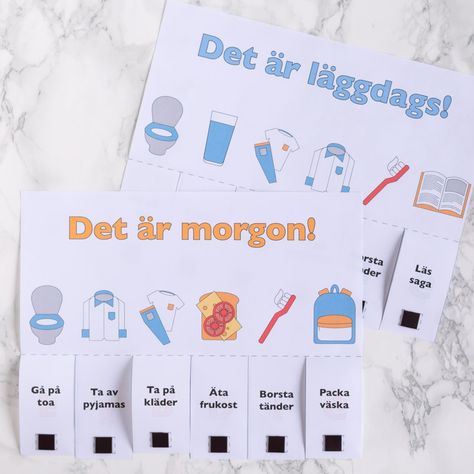 Checklistor för enkla morgon- och kvällsrutiner - Fixa Själv Montessori, Uppfostra Barn, Parenting, Pins