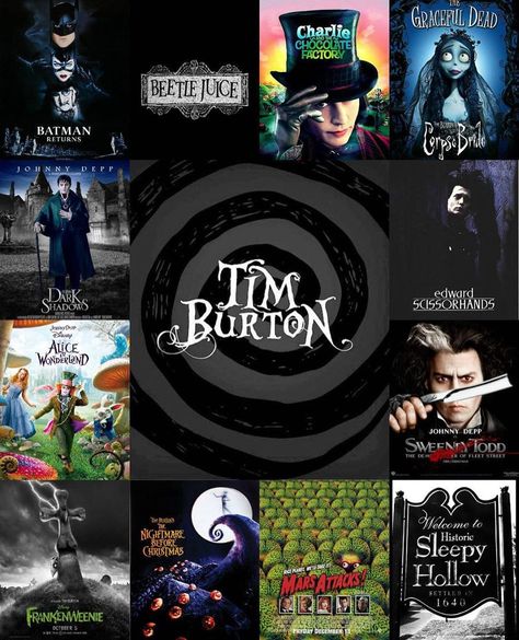 Gothic Films, Johnny Depp Edward Scissorhands, Nightmare Before Christmas 2, Charlie Chocolate Factory, Tim Burton Characters, Artist Film, Film Netflix, Halloween Movie Night, Tim Burton Style