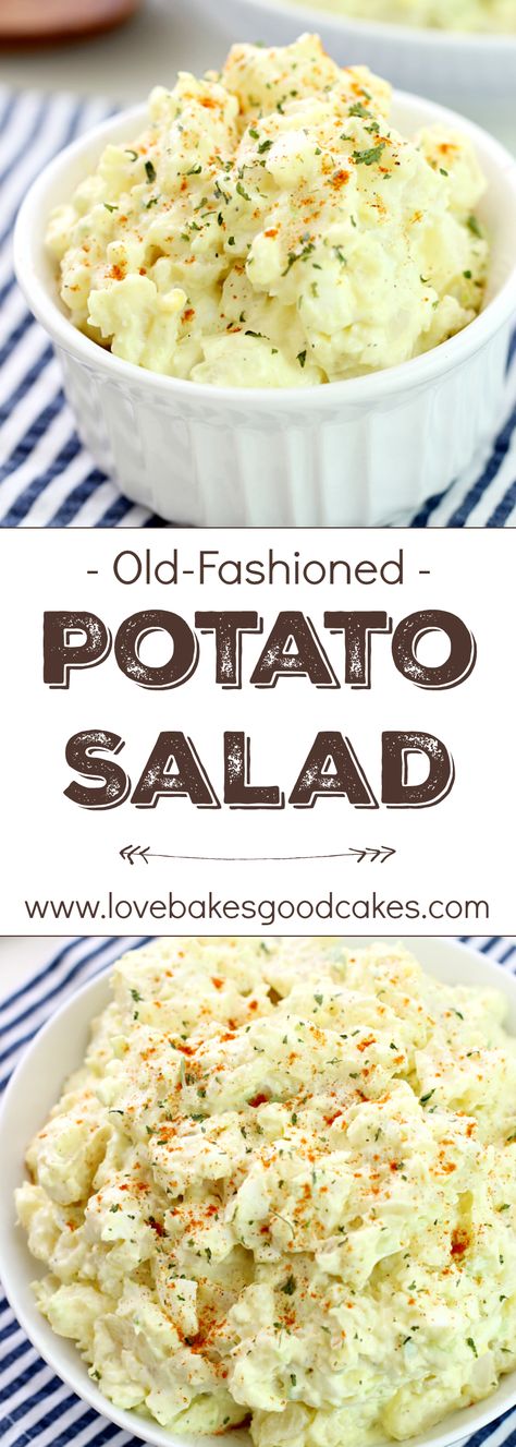 Simple is best when it comes to recipes like this Old-Fashioned Potato Salad! It tastes just like grandma made it! Old Fashioned Potato Salad, Classic Potato Salad, Potatoe Salad Recipe, Potato Dishes, Summer Salads, Delicious Salads, Soup And Salad, Side Dish Recipes, Side Dish