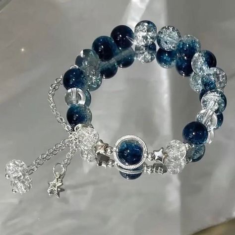 Brand New Blue Beaded Star Bracelet Friend Jewelry, Best Friend Jewelry, Gelang Manik, Tassel Bracelet, Star Bracelet, Glass Beaded Bracelets, Mens Jewelry Bracelet, Pendant Bracelet, Girls Jewelry