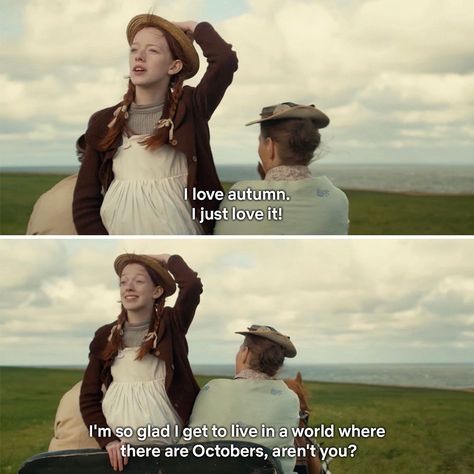 What to Watch on Netflix on Instagram: “We are halfway through October and I need to remind everyone that ANNE WITH AN E is my mood.” Anne With An E October, Anne With An E Quotes, Naomi Core, Quotation Mark, October Quotes, I Love Autumn, Best Movie Quotes, Nature Craft, Gilbert And Anne