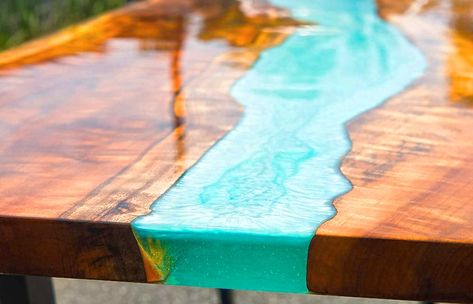 Epoxy Wood Table, Resin Tables, Crystal Clear Epoxy Resin, Resin Table Top, Wood Resin Table, Epoxy Tables, River Tables, Wood Steps, Wood Building