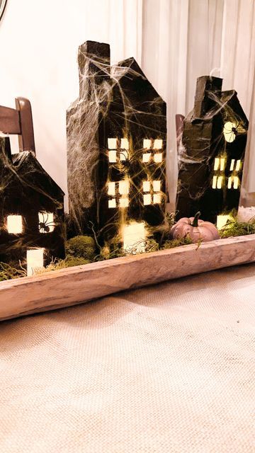 Cherie on Instagram: "Here is a very condensed tutorial of how to make these paper mache haunted houses. This isn’t for a beginner but it isn’t too difficult. You will need some patience but just think of all the possibilities. I see a gingerbread house in the future.🤔 I will try to create a highlight with more detailed instructions. Keep an eye on my stories for that. Would you try to make these? Tag me if you do. . . Follow me @aplacetocher where I “Cher” a little bit of everything. . . . Paper Mache Gingerbread House, Crafty Moms, Craft Time, Paper Mache, Haunted House, Gingerbread House, Painting Crafts, Fall Crafts, Halloween Crafts