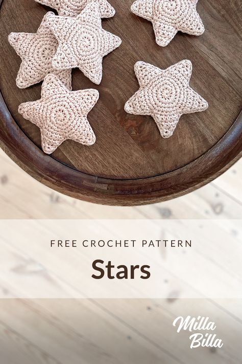 Large Star Crochet Pattern, Crochet Star Mobile, Crochet Star Ornament Pattern, Star Chain Crochet, Star Crochet Amigurumi, Crochet A Star Pattern, Crochet Star Amigurumi Free Pattern, Star Crochet Free Pattern, Crochet Star Accessories