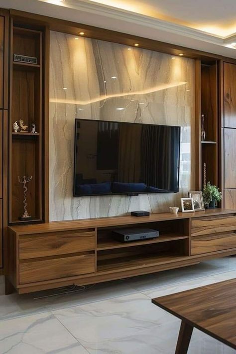 Ikea Tv Wall Unit, Simple Tv Unit, Tv Wall Unit Designs, Simple Tv Unit Design, Tv Shelf Design, Tv Cabinet Wall Design, Hall Interior Design Living, Tv Wall Cabinet, Lemari Tv