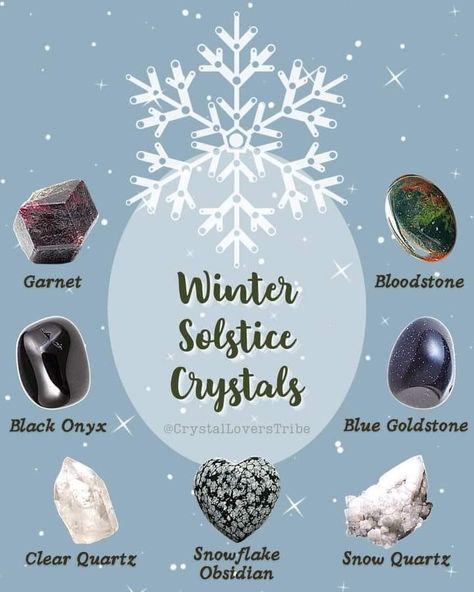 Crystals For Winter Solstice, Winter Solstice Wedding Ideas, Yule Spells, Pagan Recipes, Yuletide Blessings, Solstice Winter, Wicca Holidays, Pocket Rocks, Winter Solstice Rituals