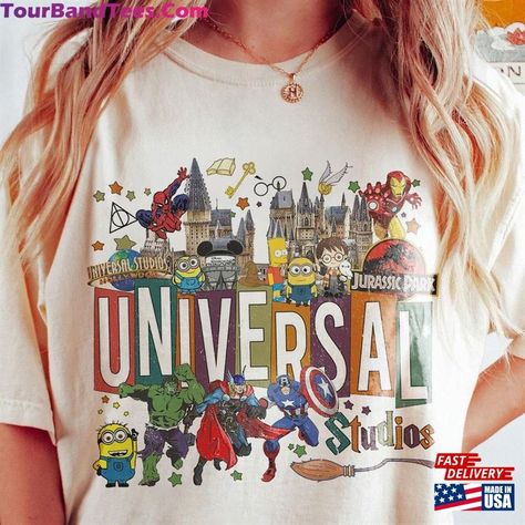 Comfort Colors® Universal Studios Shirt Vintage Disney Trip Sweatshirt Unisex Check more at https://tourbandtees.com/product/comfort-colors-universal-studios-shirt-vintage-disney-trip-sweatshirt-unisex/ Universal Studios Jurassic Park, Universal Studios Outfit, Disney Universal Studios, Horror Nights, Halloween Horror Nights, Group Shirts, Color Shirt, Disney Trip, Comfort Color