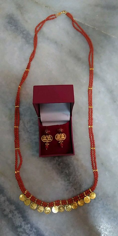 Pagadalu Chains, Pagadalu Chain Designs, Pagadalu Jewellery, Pagadala Haram Designs, Corals And Pearls Jewellery, Perals Haram, Pagadam Jewellery, Coral Jewelry Indian Gold, Ruby Jewelry Necklaces