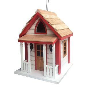 Cedarnest Log Cabin 10 in x 10 in x 8 in Birdhouse | Wayfair Wooden Sconces, Nuthatches, Cottage Woods, Wood Bees, Roof Edge, Gothic Windows, Wooden Bird Houses, Wood Bird, Classic Architecture