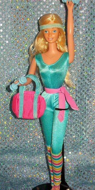 Great Shape Barbie, 1980s Barbie Dolls, Workout Barbie, 80s Barbie, 1980s Barbie, Barbie 80s, Barbie Coloring Pages, Fun Products, Barbie Coloring