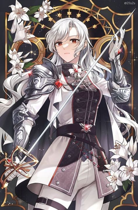 Anime Warrior, Warrior Girl, Anime Princess, Female Character Design, Fanarts Anime, Anime Artwork, Anime Outfits, White Hair, Swords