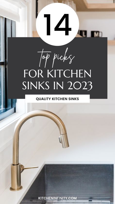 Different Kitchen Sink Styles, Kitchen Sink Finishes, Kitchen Counter And Sink Ideas, Sink Options Kitchen, Kitchen Sink In Island Ideas, Kitchen Island Ideas With Sink Modern, Updated Kitchen Sink, Organic Modern Kitchen Sink, Standard Kitchen Sink Size