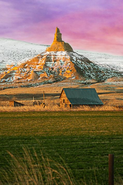 Chimney Rock, Nebraska Chimney Rock Nebraska, Lovely Scenery, Watercolor Barns, Chimney Rock, Union Pacific Railroad, Into The West, Spaghetti Western, Sea To Shining Sea, National Monuments