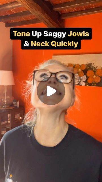 Liz Wadden | Anti-Aging Enthusiast on Instagram: "Tone up your jawline and neck quickly with this exercise!  Do 3 sets of 20 seconds starting out and try to do it a couple times a day, 5 days a week.  Comment “COURSE” for lifetime access to my 7 Day Skin Tightening course!" Sagging Chin And Neck, How To Slim Your Face And Neck, How To Tighten Jawline, Tighten Loose Neck Skin, Tighten Chin And Neck, Tighten Neck Skin Double Chin, Neck Firming Exercises, Cheek Exercises Before And After, Jowl Exercises How To Get Rid