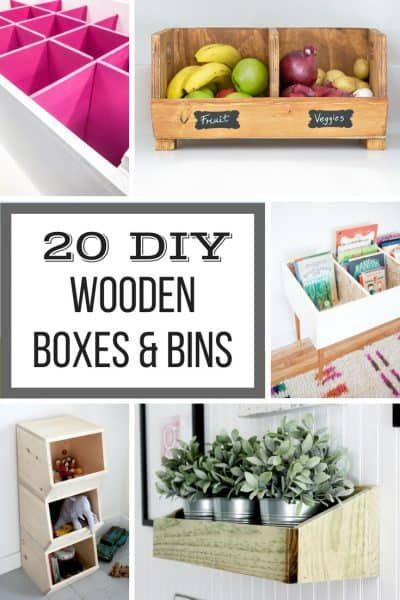 Making your own storage is easy with these DIY wooden boxes and bins! From simple crates to wall bins to jewelry boxes, you\'ll find exactly what you\'re looking for in this list! | wooden bins | wooden boxes | storage boxes | storage bins | DIY storage ideas | easy woodworking projects | #storage | #woodworkingprojects | #diyproject Diy Wooden Boxes, Storage Bins Diy, Jewerly Box Diy, Wooden Bins, Wooden Box Diy, Creative Woodworking, Woodworking Storage, Wood Projects For Beginners, Woodworking Classes