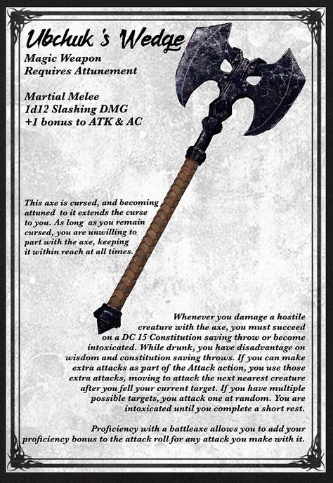 Dnd 5e Battleaxe, Rpg Items, Dnd 5, Dungeons And Dragons Rules, Dnd Magic, Dnd Stats, Dnd Stories, Dnd Items, Dnd Campaign