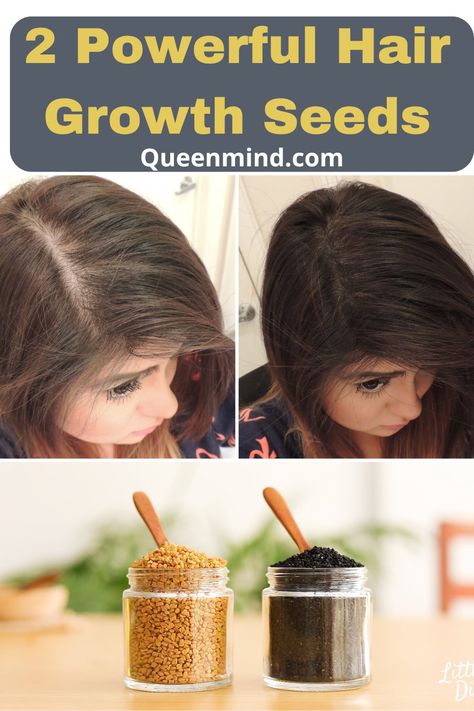 2 Powerful Hair Growth Seeds – Regrow Thinning Hair and How to Use - QueenMind Seeds For Hair Growth, Regrow Thinning Hair, Onion Hair, Accelerate Hair Growth, Hair Growth Spray, Essential Oils Health, Maintaining Healthy Hair, Home Remedies For Hair, Regrow Hair