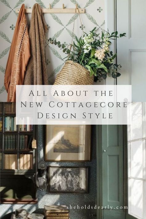 Interested to learn more about the latest decorating trend cottagecore? Find out how to bring cottagecore into your home this year! #cotttagecoredecoratingtrend #cottagecoredecorideas #cottagecoreinteriordesign #cottagecorehomestyle Terrain Inspired Home, Cottagecore Style House, Country Living Vintage Home Magazine, Cottage And Farmhouse Style, Modern Cottagecore Interior, She Holds Dearly Boards, What Is Cottage Core Style, New Cottagecore, Cottage Style Decor Living Room