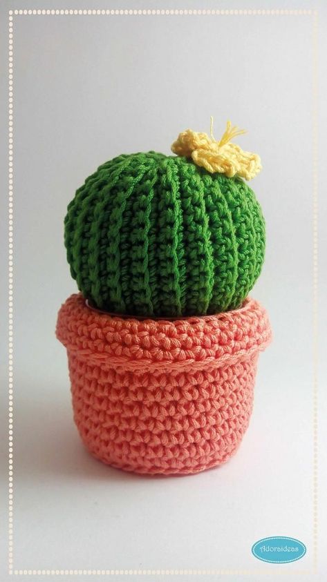 Cactus En Crochet, Crochet Succulent, Cactus Craft, Amigurumi For Beginners, Mini Amigurumi, Free Crochet Bag, Crochet Cactus, Crochet Plant, Plant Pattern