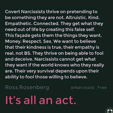 Husband of 31 yrs abandoned his entire family & hometown to live 5 hrs away with a convicted drug head & thief that lost custody of her children and is half his age. He had to runaway to where no one knew he is a Narcissistic SocioPATHETIC Pathological Liar. Miserable Trails, Daniel Reed from Bowie, Texas because HAPPY is something you have never and will never be! Covert Narcissistic, Pathological Liar, Narcissistic Personality, Psychological Facts, Narcissistic People, Mommy Dearest, Parenting Classes, Narcissistic Behavior, Power Of Positivity