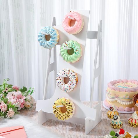 Amazon.com: RattanView Wooden Donut Stand Doughnut Holder Donut Birthday Party Decorations Donut Tower Stand for Dessert Table Wedding Baby Shower Brunch Anniversary Sweet Party Supplies(Number 2) : Home & Kitchen Two Sweet Birthday Party, Donut Birthday Party Decorations, Dessert Table Wedding, Sweet Birthday Party, Two Sweet Birthday, Doughnut Party, Donut Tower, Donut Stand, Donut Birthday Parties