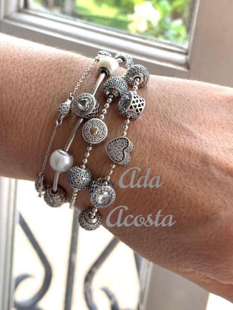 Pandora Design, Pandora Essence, Troll Beads, Pandora Jewelry, Bracelet Stack, Two Tone, Essence, Bracelet, Beads