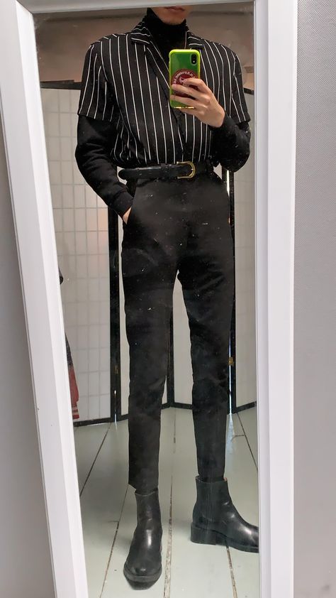 [WDYWT] For Once Something Not All 70s All Black Masc Outfit, 일본 패션, Concert Fits, Work Style, Men Fashion Casual Outfits, Swaggy Outfits, Streetwear Men Outfits, Mode Inspo, Men's Clothes