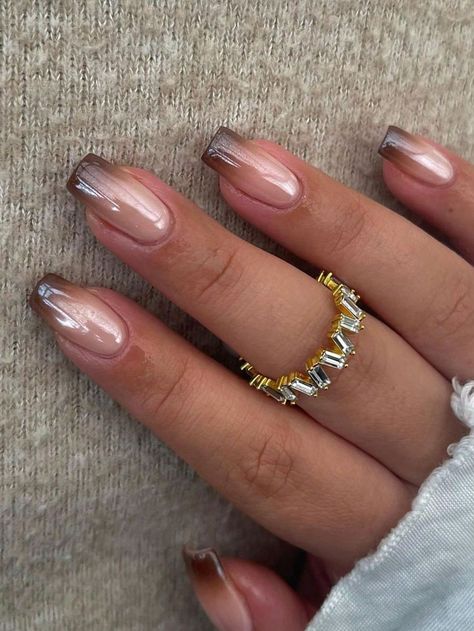 Wife Nails, Nails Collection, Brown Nails Design, Milky Nails, Nagellack Trends, Chrome Nails Designs, Nagel Tips, Summery Nails, Work Nails