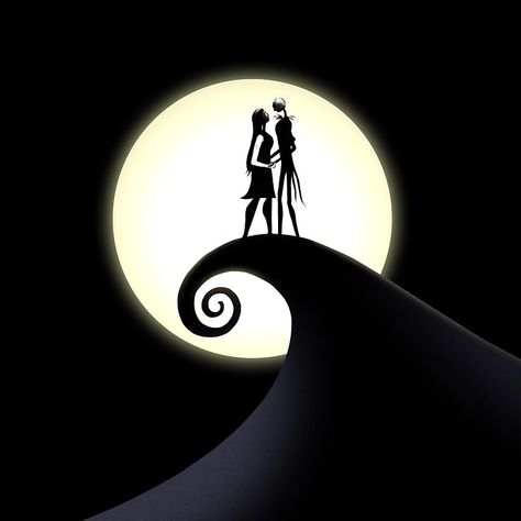 Jack and Sally; Skellington; Nightmare Before Christmas; Tattoo Design; Moon & Hill The Nightmare Before Christmas, Nightmare Before Christmas Tattoo Design, Sally Skellington, Nightmare Before Christmas Tattoo, Christmas Tattoo, Jack And Sally, Nightmare Before, Nightmare Before Christmas, Before Christmas