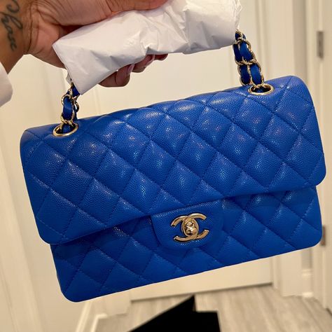 #chanel #chanelbag #blue #luxury #itgirl #blackgirlmagic #aesthetic Chanel Blue Aesthetic, Chanel Blue Bag, Blue Baddie Aesthetic, Blue Chanel Bag, Blue Chanel, Chanel Blue, Blue Luxury, Baddie Aesthetic, Bag Pins