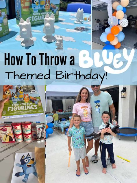 Bluey Birthday Punch, Bluey Birthday On A Budget, Bluey Birthday Party Ideas Activities, Bluey Birthday Party 5, Bluey Outdoor Birthday Party, Bluey Birthday Party On A Budget, Two Bluey Birthday Party, 4 Year Birthday Party Games, Bluey Themed Games