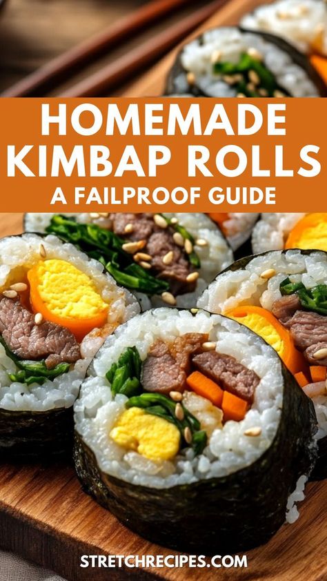 Craving kimbap rolls? Try our easy kimbap recipe packed with crispy bacon, seasoned spinach, and tangy pickled radish! These Korean sushi rolls are perfect for summer snacks or on-the-go meals. Save this pin for a taste of Korea at home! Visit our blog for the full homemade kimbap guide. Easy Kimbap Recipe, Easy Kimbap, Easy Sushi Rolls, Kimbap Recipe, Korean Sushi, Korean Food Side Dishes, Best Rice Recipe, Pickled Radish, Sushi Roll Recipes