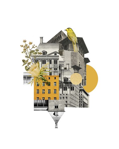 Buildings Collage, Collage Design Ideas, Building Collage, Mountain Collage, Digital Collage Design, Elegant Collage, Textured Collage, Urban Collage, Postcard Collage