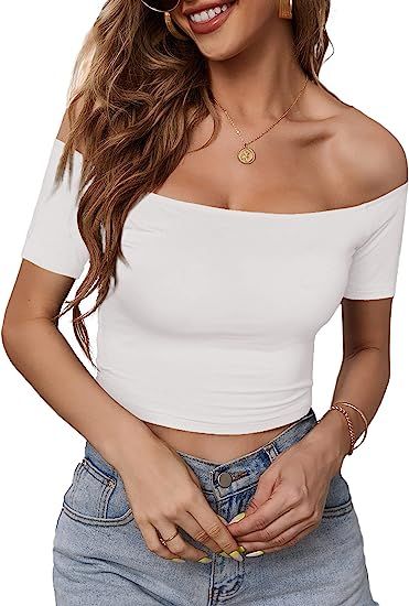 Party Crop Tops, Basic Shorts, Spring Skirts, Summer Crop Tops, Cute Crop Tops, Long Crop Top, Short Sleeve Cropped Top, Womens Basic, Solid Clothes