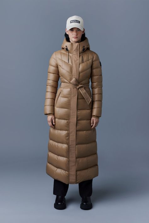 Long black puffer coat