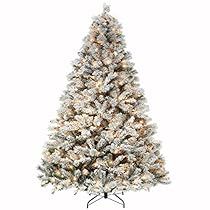 Christmas Tree With Pine Cones, Snow Flocked Christmas Tree, Flocked Christmas Tree, Artificial Branches, Pine Cone Christmas Tree, Spruce Christmas Tree, Snow Flock, Warm White Lights, Flocked Trees