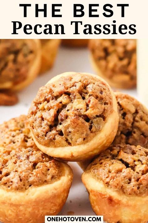 Classic Pecan Tassies Pecan Nut Tossies, Tiny Pecan Tarts, Nut Tassies, Nut Tossies, Pecan Snacks, Pecan Tassies Recipe, Recipe With Pecans, Tassies Recipe, Cream Cheese Tart