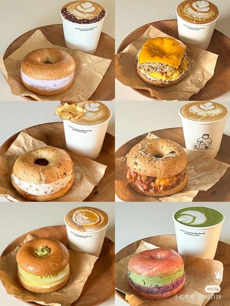 Food Concept Ideas, Bagel Menu Design, Easy Cafe Food, Cafe Food Breakfast, Cafe Sandwich Ideas, Bagel Shop Aesthetic, Cafe Food Ideas Coffee Shop, Cafe Breakfast Ideas, Bagel Breakfast Ideas