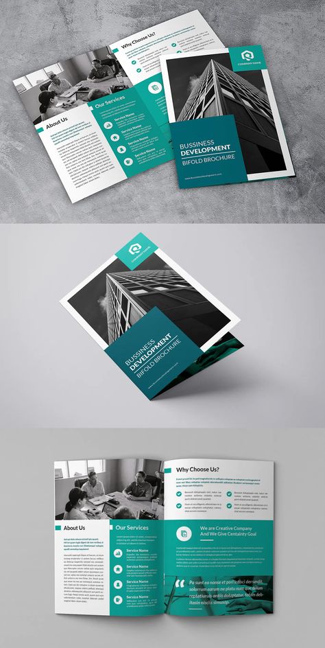 Bussiness Corporate Bifold Brochure Template  InDesign INDD Corporate Magazine Design, 4 Page Brochure Design, Corporate Brochure Cover Design, Corporate Leaflet, Bifold Brochure Design, Booklet Design Layout, Print Design Brochure, Professional Brochure Design, Company Profile Design Templates