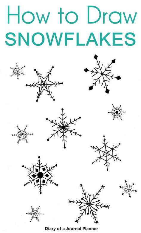 Simple step by step snow flake doodle and drawing tutorials for your Art Christmas Cards or crafts. Snow Flake Doodles Easy, Christmas Card Ideas Snowflakes, Christmas Doodles Simple, Simple Christmas Drawings Cards, Snow Flakes Drawing Easy, How To Draw Christmas Lights, Cute Christmas Cards Drawing, Draw Christmas Cards, Doodle Art Christmas