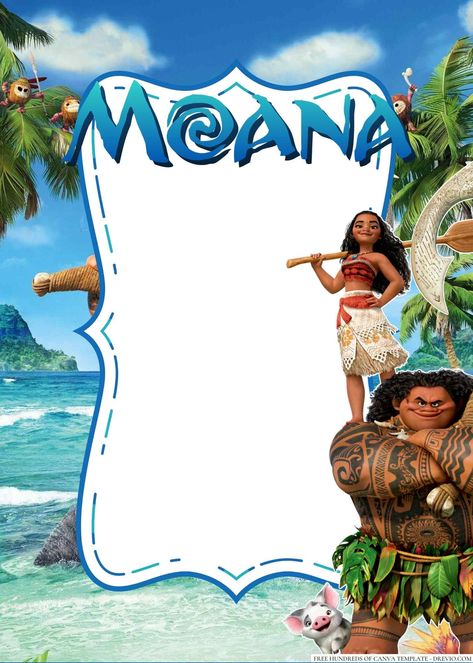 Get 16+ Moana Canva Birthday Invitation Templates "How far will I go?" If your child is a fan of Moana, then a Moana-themed birthday party might just be the perfect way to celebrate their special day. And to make the party even more special, customiz... Moana Birthday Invitation Template Free, Moana Invitation Template Free, Moana Invitation Template, Moana Birthday Invitation Template, Moana Party Invitations, Moana Invitation, Moana Birthday Invitation, Moana Movie, Disney Frames