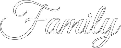 "Family" stencil. Print, customize, or make your own free at http://RapidResizer.com/stencil (GreatVibes-Regular font).....great for DIY signs. Family Stencil Tattoo, Family Calligraphy, Family Lettering, Drum Tattoo, Letter Stencils Printables, Stencils Printables Templates, Free Stencil Maker, Stencil Print, Wood Burning Stencils