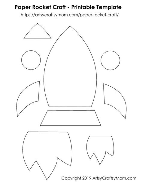 Teach your kids to dream big with the help of a Paper Rocket Craft that'll inspire them to chase their dreams & soar high! Free Printable Template included. Felt Rocket Ship Pattern, Outer Space Template, Hand Print Rocket Ship, Rocket Ship Art Preschool, Rocket Cutout Template, Valentine Rocket Craft, Construction Paper Rocket Ship, R Is For Rocket Preschool, Rocket Colouring Page