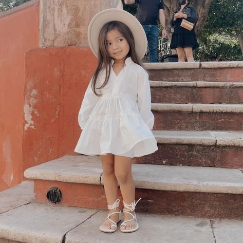 STEPHANIE VASQUEZ (@stephycvasquez) posted on Instagram • Jan 2, 2022 at 11:05pm UTC Toddler White Dress Outfit, Toddler Girl Baptism Dress, Kids Western Dresses Girl Outfits, Cute Baby Outfits, Dresses For Toddlers, Little Cowgirl Outfit Kids Girl, Baby Girl White Dress, Vintage Toddler Dress, Kids Outfits Daughters