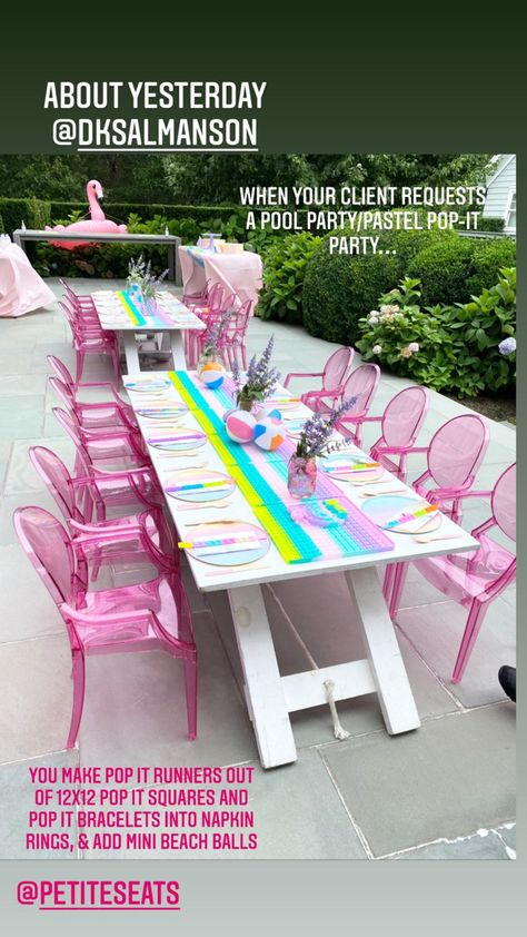 Beach Kids Party, Party Boutique, Barbie Beach, Barbie Party Decorations, Party Furniture, Kid Parties, Malibu Beach, Barbie Theme, November Birthday