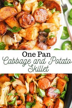 Pan Fried Cabbage, Cabbage Sausage Potato, Fried Cabbage And Potatoes, Kielbasa And Cabbage, Potato Skillet, Sauteed Potatoes, Cabbage And Potatoes, Cabbage And Sausage, Skillet Potatoes