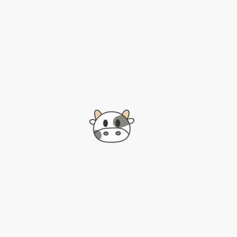 Small Cow Drawing, Cute Small Drawings, Cow Tattoo, Cow Print Wallpaper, Mini Cows, Best Anime Drawings, Cartoon Cow, Cute Kawaii Animals, Small Drawings