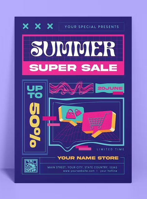 Summer Sale Flyer Template AI, EPS, PSD Sale Flyer, Graphic Designs, Super Sale, Print Templates, Flyer Template, Summer Sale, Design Inspiration, Layout, Graphic Design